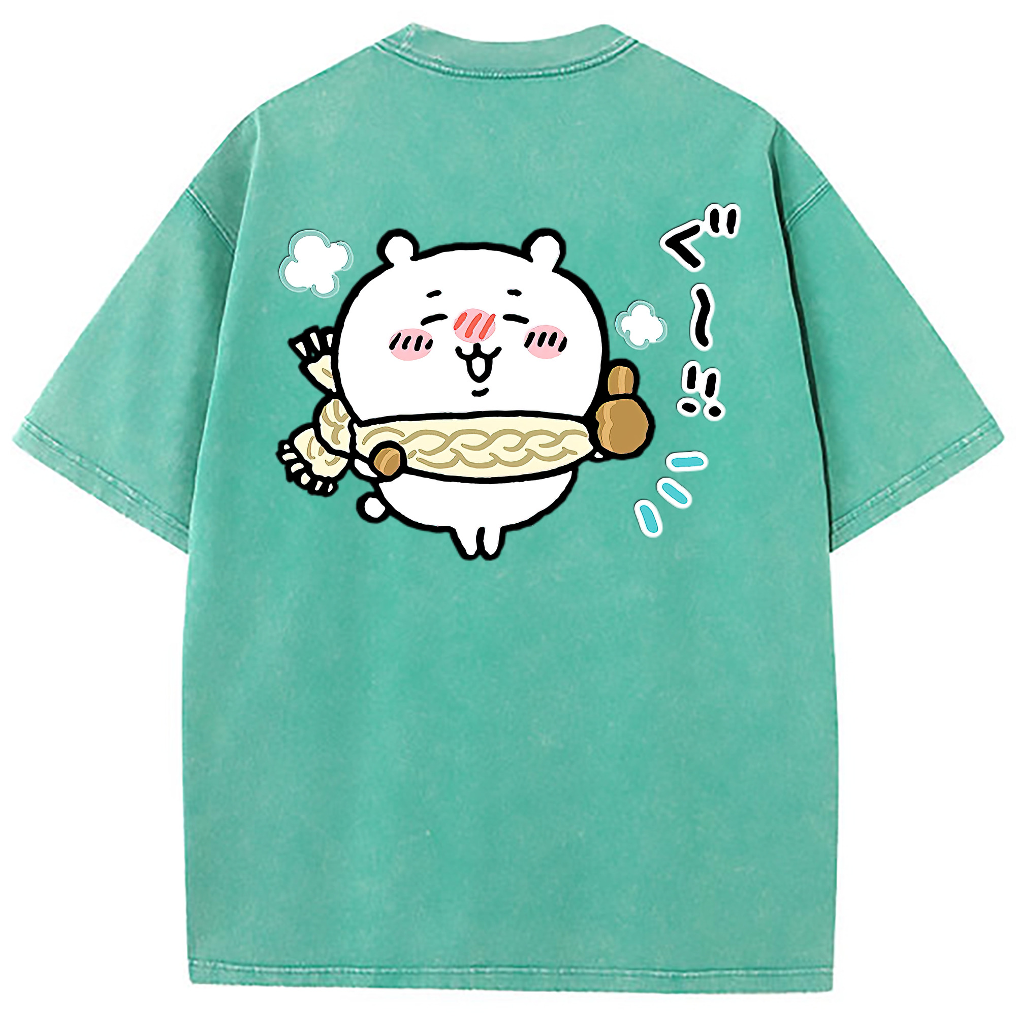 （画像用） ちいかわ ちいかわ Chii-kawa chiikawa 綿100% ヴィンテージ風 半袖Tシャツ（背面プリント）